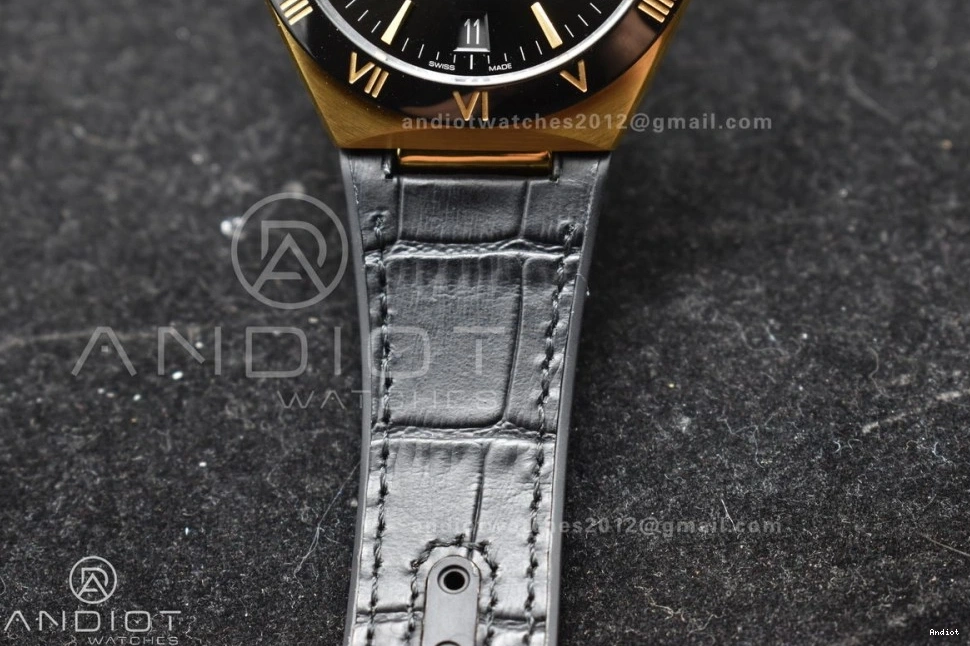 Strap Super Edition Gummy Clone A8900 Best VSF Black Dial on Constellation Ceramic Black 1:1 YG Black 0105